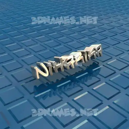 niharika in Blue Bling style - 3D name wallpaper