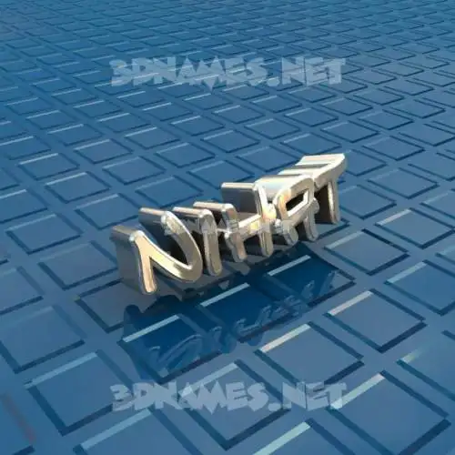 nihat in Blue Bling style - 3D name wallpaper