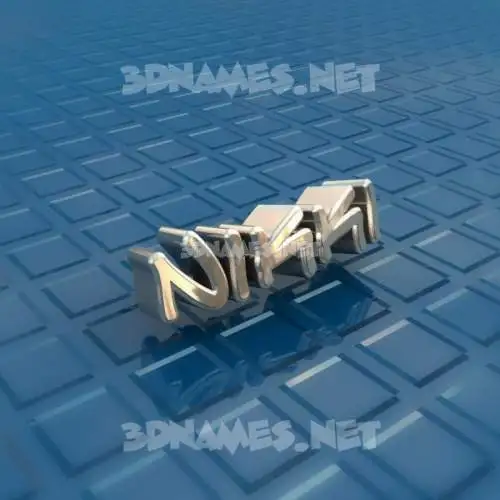 nikki in Blue Bling style - 3D name wallpaper nikki in Blue Bling style - 3D name wallpaper
