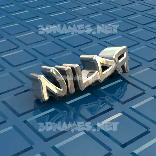 nilda in Blue Bling style - 3D name wallpaper