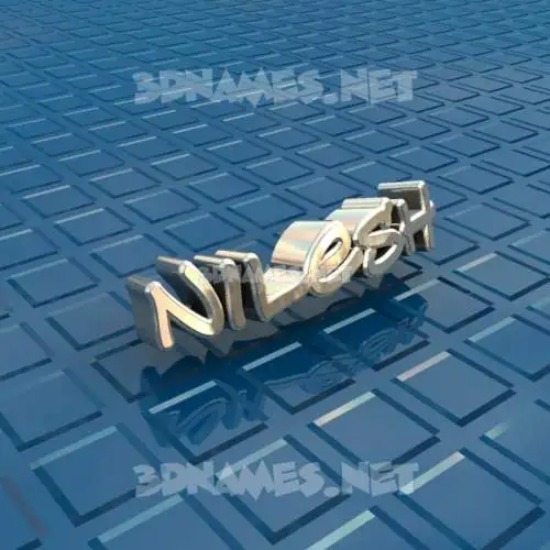 nilesh in Blue Bling style - 3D name wallpaper