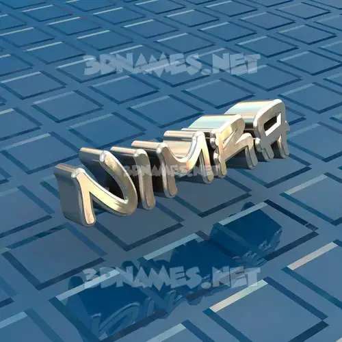 nimra in Blue Bling style - 3D name wallpaper