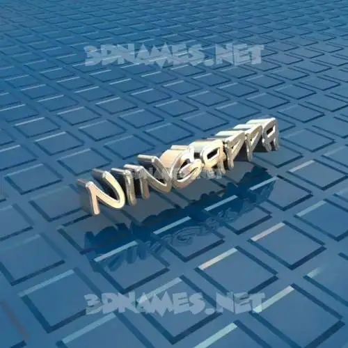 ningappa in Blue Bling style - 3D name wallpaper