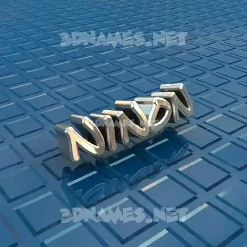 ninon in Blue Bling style - 3D name wallpaper ninon in Blue Bling style - 3D name wallpaper