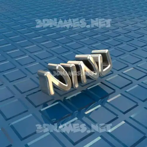 ninu in Blue Bling style - 3D name wallpaper