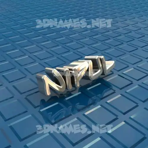 nipul in Blue Bling style - 3D name wallpaper