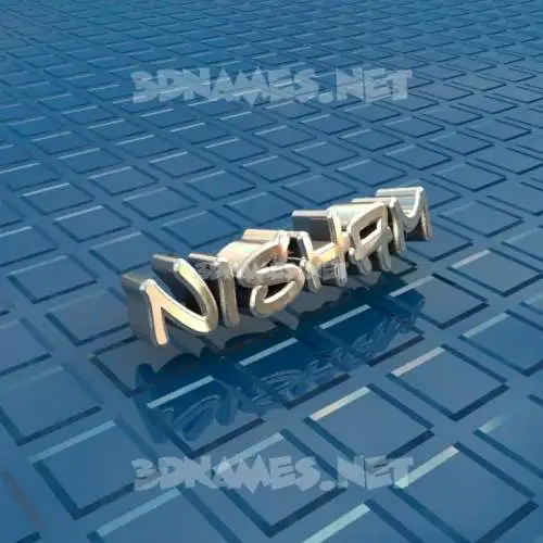 nisham in Blue Bling style - 3D name wallpaper nisham in Blue Bling style - 3D name wallpaper