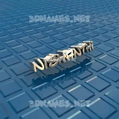 nishanthi in Blue Bling style - 3D name wallpaper
