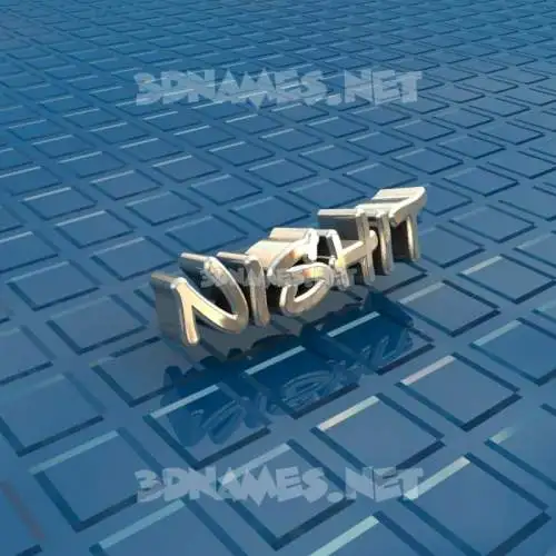 nishit in Blue Bling style - 3D name wallpaper