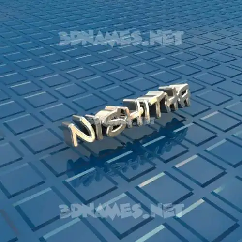 nishitha in Blue Bling style - 3D name wallpaper