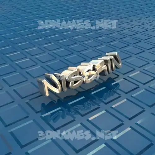 nissrin in Blue Bling style - 3D name wallpaper