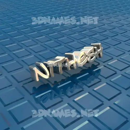nithesh in Blue Bling style - 3D name wallpaper
