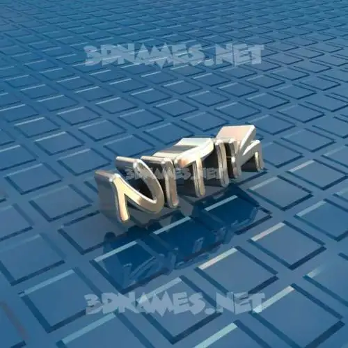 nitik in Blue Bling style - 3D name wallpaper nitik in Blue Bling style - 3D name wallpaper