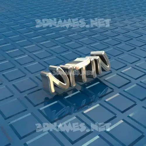 nitin in Blue Bling style - 3D name wallpaper