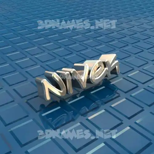 nivek in Blue Bling style - 3D name wallpaper