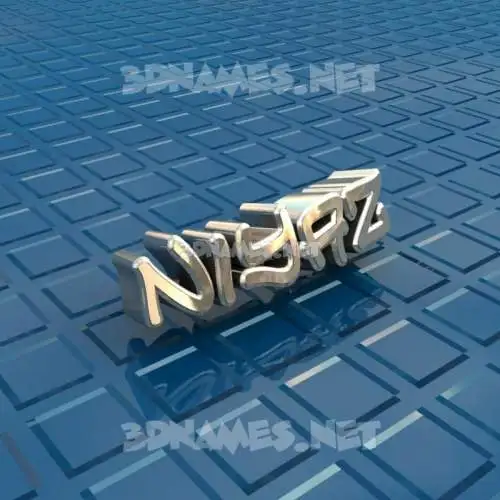 niyaz in Blue Bling style - 3D name wallpaper