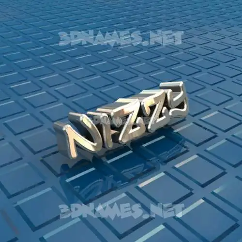nizzy in Blue Bling style - 3D name wallpaper