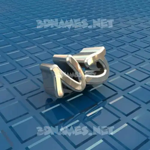 nj in Blue Bling style - 3D name wallpaper
