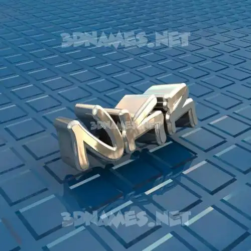 nkr in Blue Bling style - 3D name wallpaper