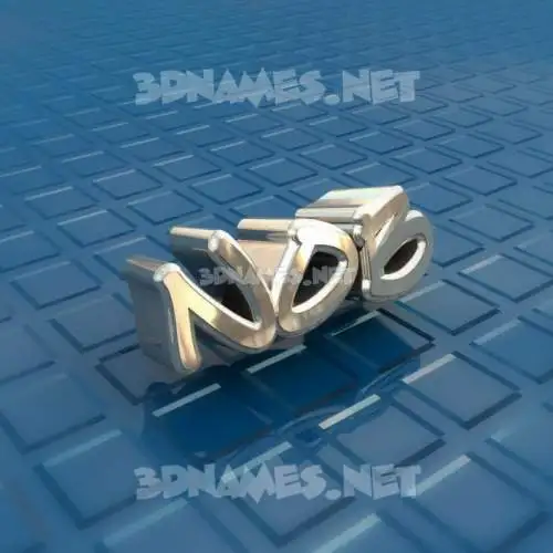 nob in Blue Bling style - 3D name wallpaper