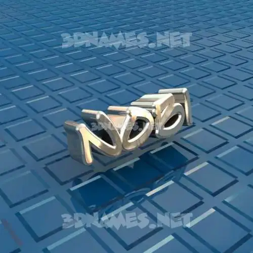 nobi in Blue Bling style - 3D name wallpaper