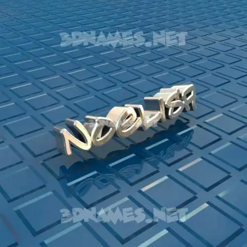 noelisa in Blue Bling style - 3D name wallpaper