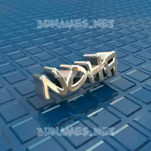 noha in Blue Bling style - 3D name wallpaper