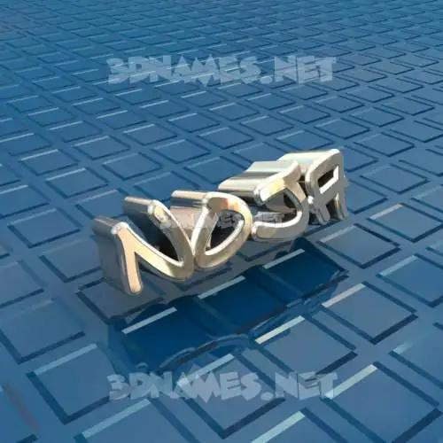 noja in Blue Bling style - 3D name wallpaper