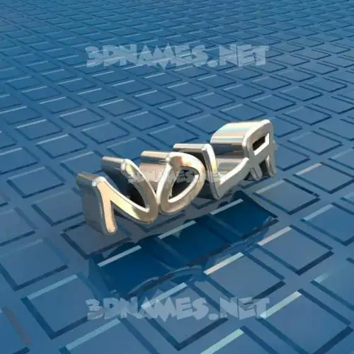 nola in Blue Bling style - 3D name wallpaper
