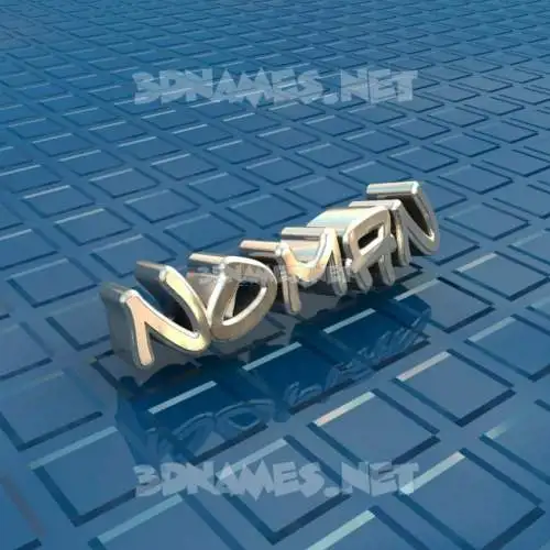 noman in Blue Bling style - 3D name wallpaper