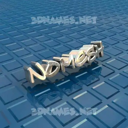 nomesh in Blue Bling style - 3D name wallpaper
