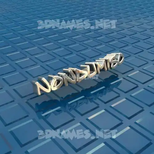 nondumiso in Blue Bling style - 3D name wallpaper