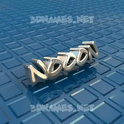 nooon in Blue Bling style - 3D name wallpaper
