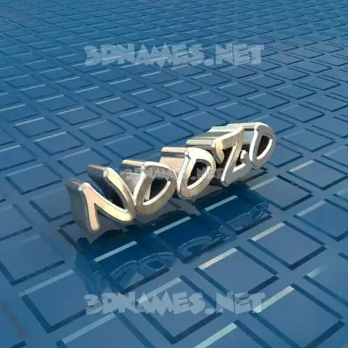 noozo in Blue Bling style - 3D name wallpaper