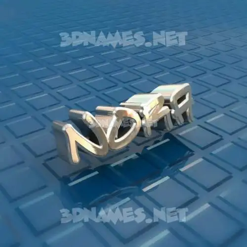 nora in Blue Bling style - 3D name wallpaper