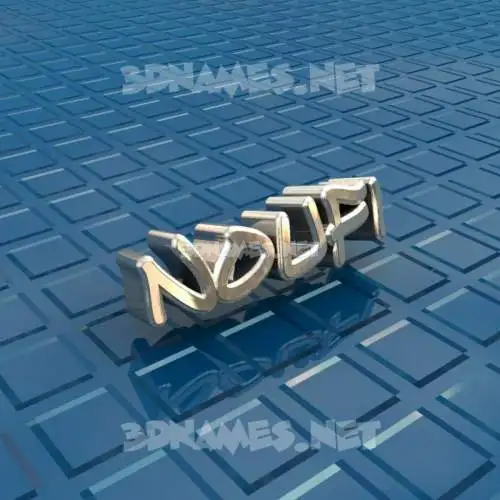 noufi in Blue Bling style - 3D name wallpaper