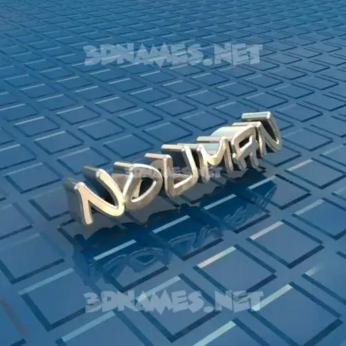 nouman in Blue Bling style - 3D name wallpaper