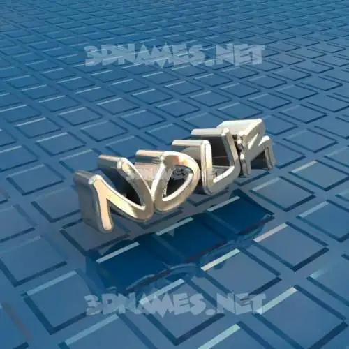 nour in Blue Bling style - 3D name wallpaper
