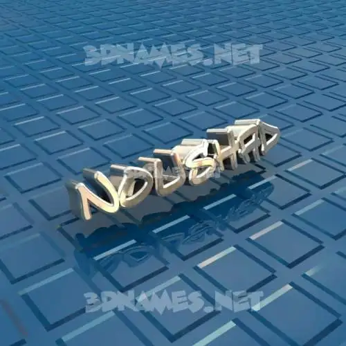 noushad in Blue Bling style - 3D name wallpaper