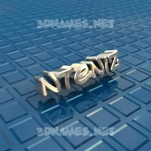 nteniz in Blue Bling style - 3D name wallpaper