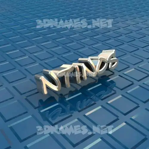 ntinos in Blue Bling style - 3D name wallpaper