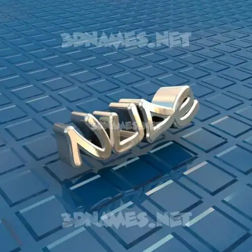 nude in Blue Bling style - 3D name wallpaper