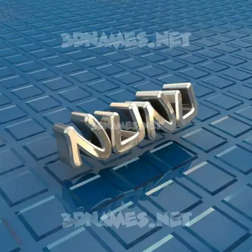 nunu in Blue Bling style - 3D name wallpaper