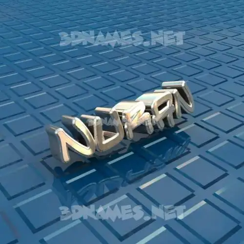 nuran in Blue Bling style - 3D name wallpaper