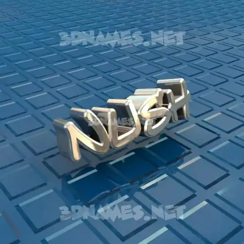 nush in Blue Bling style - 3D name wallpaper nush in Blue Bling style - 3D name wallpaper