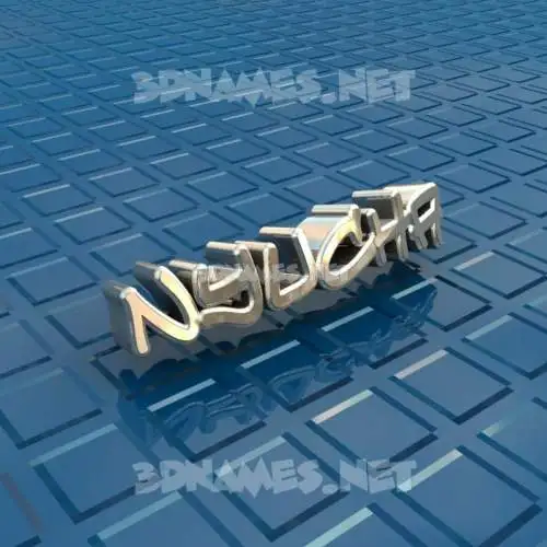 nyucha in Blue Bling style - 3D name wallpaper