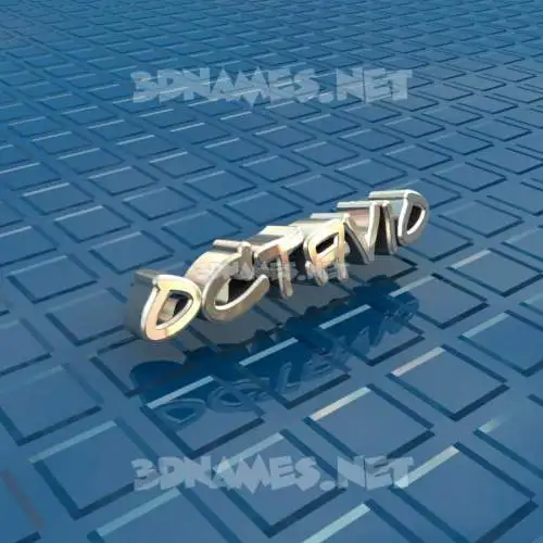 octavio in Blue Bling style - 3D name wallpaper