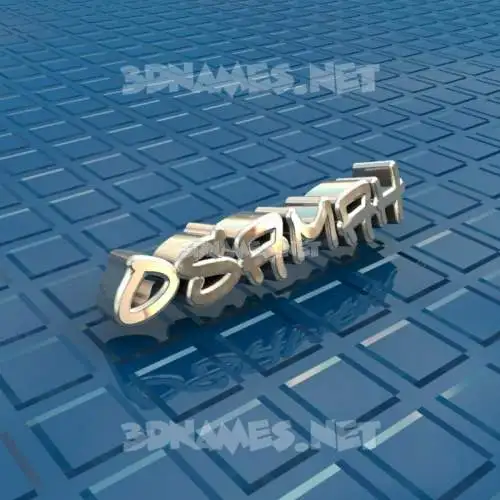 osamah in Blue Bling style - 3D name wallpaper
