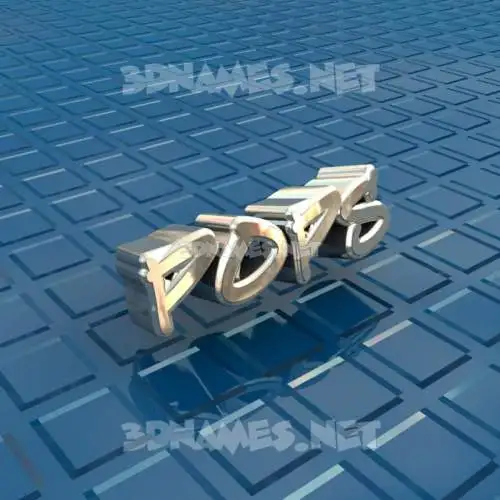 pops in Blue Bling style - 3D name wallpaper