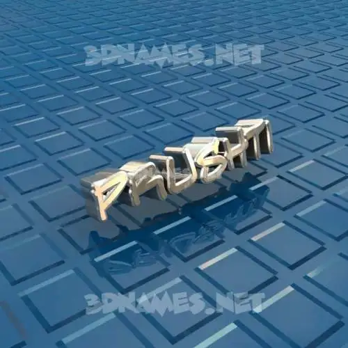 prushti in Blue Bling style - 3D name wallpaper